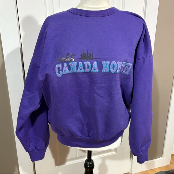 VINTAGE Canada North Graphic Crewneck Pullover Sweater - Picture 1 of 6